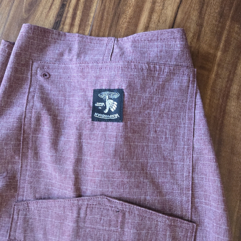 Vans Vanphibian Hybrid Waist Size 32 Cargo Swim shorts Burgundy Red 012026 - Picture 5 of 8
